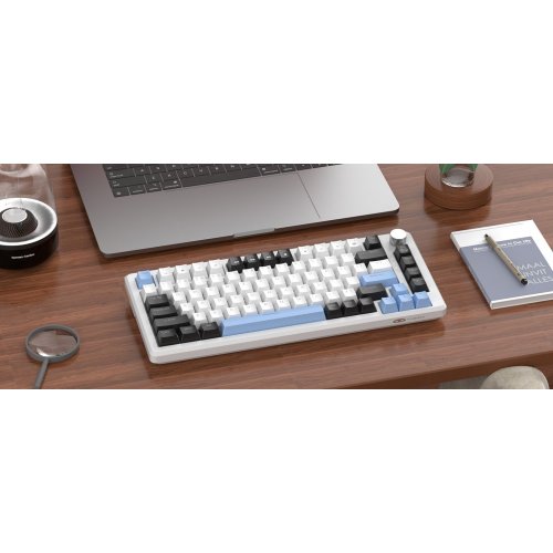 Клавиатура MageGee MK-Star 75 Brown Switch (6971969727953) Black/White/Blue купить в Украине: Киев, Днепр, Харьков, Одесса  | Низкая цена, отзывы, характеристики от TELEMART фото