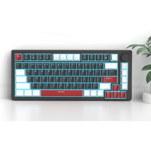 Клавиатура MageGee MK-Star 75 Yellow Switch (6971969727236) White/Black/Red купить в Украине: Киев, Днепр, Харьков, Одесса  | Низкая цена, отзывы, характеристики от TELEMART фото