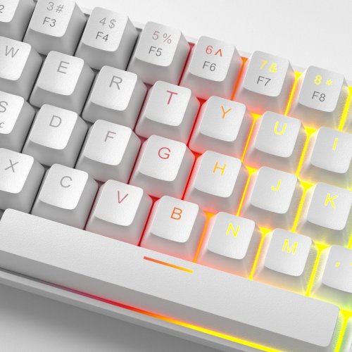 Клавиатура MageGee MK-BOX RGB Magnetic Amethyst Switch (6971969728653) White купить в Украине: Киев, Днепр, Харьков, Одесса  | Низкая цена, отзывы, характеристики от TELEMART фото