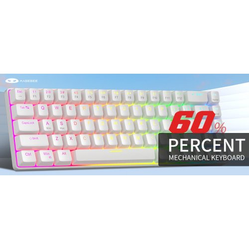 Клавиатура MageGee MK-BOX RGB Magnetic Amethyst Switch (6971969728653) White купить в Украине: Киев, Днепр, Харьков, Одесса  | Низкая цена, отзывы, характеристики от TELEMART фото