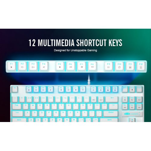 Клавиатура MageGee MK-STAR Blue Switch (6971969720268) White купить в Украине: Киев, Днепр, Харьков, Одесса  | Низкая цена, отзывы, характеристики от TELEMART фото