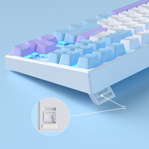 Клавиатура MageGee MK-STAR Red Switch (6971969721371) Blue/White купить в Украине: Киев, Днепр, Харьков, Одесса  | Низкая цена, отзывы, характеристики от TELEMART фото