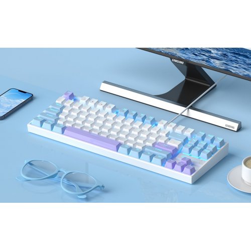 Клавиатура MageGee MK-STAR Red Switch (6971969721371) Blue/White купить в Украине: Киев, Днепр, Харьков, Одесса  | Низкая цена, отзывы, характеристики от TELEMART фото