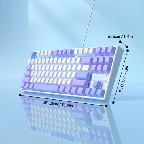 Клавиатура MageGee MK-STAR Red Switch (6971969728752) Lilac купить в Украине: Киев, Днепр, Харьков, Одесса  | Низкая цена, отзывы, характеристики от TELEMART фото