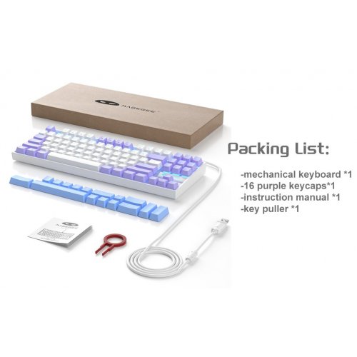 Клавиатура MageGee MK-STAR Red Switch (6971969728752) Lilac купить в Украине: Киев, Днепр, Харьков, Одесса  | Низкая цена, отзывы, характеристики от TELEMART фото