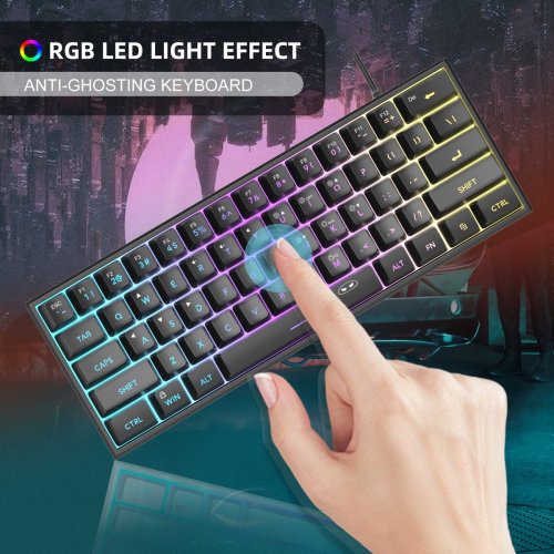 Клавиатура MageGee TS91 RGB (6971969720299) Black купить в Украине: Киев, Днепр, Харьков, Одесса  | Низкая цена, отзывы, характеристики от TELEMART фото