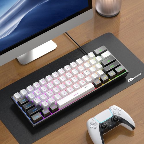Клавиатура MageGee TS91 RGB (6971969727502) Black/White купить в Украине: Киев, Днепр, Харьков, Одесса  | Низкая цена, отзывы, характеристики от TELEMART фото