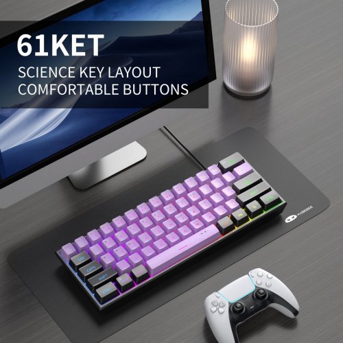 Клавиатура MageGee TS91 RGB (6971969729070) Blackcurrant купить в Украине: Киев, Днепр, Харьков, Одесса  | Низкая цена, отзывы, характеристики от TELEMART фото