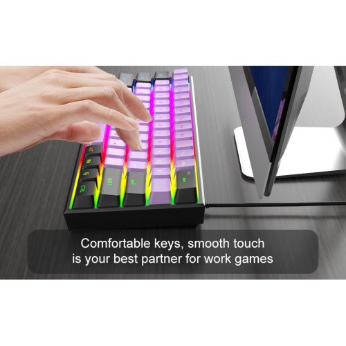 Клавиатура MageGee TS91 RGB (6971969729070) Blackcurrant купить в Украине: Киев, Днепр, Харьков, Одесса  | Низкая цена, отзывы, характеристики от TELEMART фото