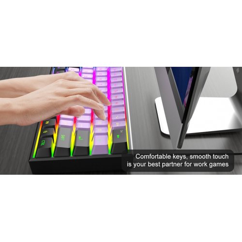 Клавиатура MageGee TS91 RGB (6971969729070) Blackcurrant купить в Украине: Киев, Днепр, Харьков, Одесса  | Низкая цена, отзывы, характеристики от TELEMART фото