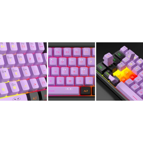 Клавиатура MageGee TS91 RGB (6971969729070) Blackcurrant купить в Украине: Киев, Днепр, Харьков, Одесса  | Низкая цена, отзывы, характеристики от TELEMART фото