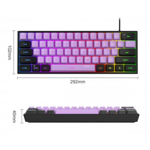 Клавиатура MageGee TS91 RGB (6971969729070) Blackcurrant купить в Украине: Киев, Днепр, Харьков, Одесса  | Низкая цена, отзывы, характеристики от TELEMART фото