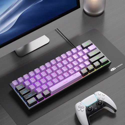Клавиатура MageGee TS91 RGB (6971969729070) Blackcurrant купить в Украине: Киев, Днепр, Харьков, Одесса  | Низкая цена, отзывы, характеристики от TELEMART фото