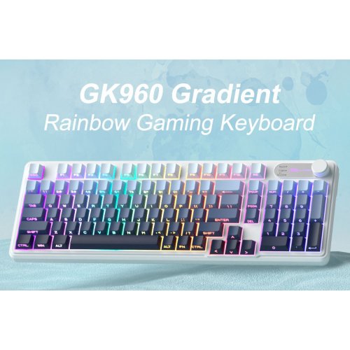 Клавиатура MageGee GK960 RGB Wireless (6971969728943) Blue/Black купить в Украине: Киев, Днепр, Харьков, Одесса  | Низкая цена, отзывы, характеристики от TELEMART фото