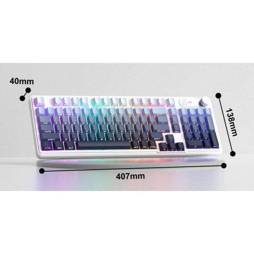 Клавиатура MageGee GK960 RGB Wireless (6971969728943) Blue/Black купить в Украине: Киев, Днепр, Харьков, Одесса  | Низкая цена, отзывы, характеристики от TELEMART фото