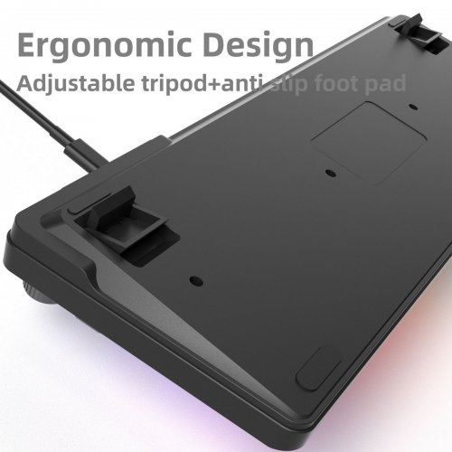 Клавиатура MageGee GK960 RGB Wireless (6971969728929) Pink/Black купить в Украине: Киев, Днепр, Харьков, Одесса  | Низкая цена, отзывы, характеристики от TELEMART фото