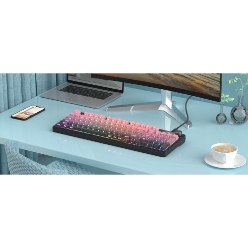 Клавиатура MageGee GK960 RGB Wireless (6971969728929) Pink/Black купить в Украине: Киев, Днепр, Харьков, Одесса  | Низкая цена, отзывы, характеристики от TELEMART фото