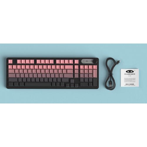 Клавиатура MageGee GK960 RGB Wireless (6971969728929) Pink/Black купить в Украине: Киев, Днепр, Харьков, Одесса  | Низкая цена, отзывы, характеристики от TELEMART фото