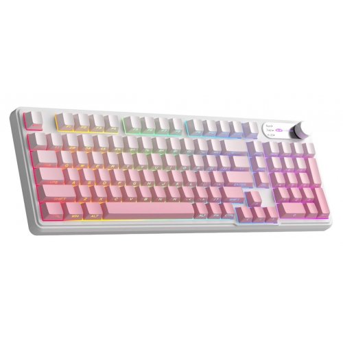 Клавиатура MageGee GK960 RGB (6971969729049) White/Pink купить в Украине: Киев, Днепр, Харьков, Одесса  | Низкая цена, отзывы, характеристики от TELEMART фото