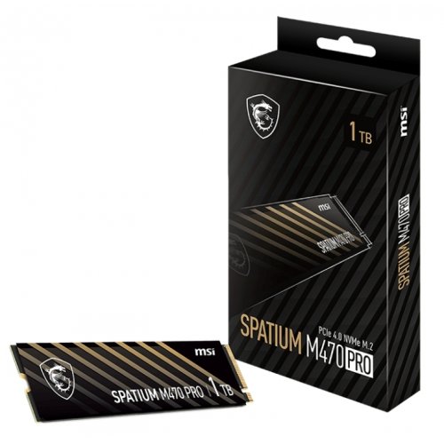 SSD-диск MSI SPATIUM M470 Pro 3D NAND TLC 1TB M.2 (2280 PCI-E) (S78-440L0J0-P83) купить в Украине: Киев, Днепр, Харьков, Одесса  | Проверка совместимости, низкая цена, отзывы, характеристики от TELEMART фото