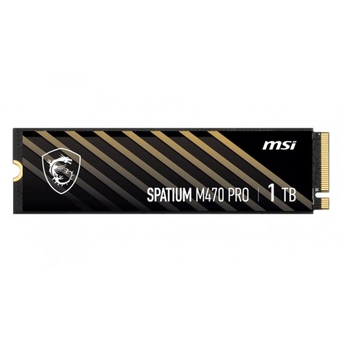 SSD-диск MSI SPATIUM M470 Pro 3D NAND TLC 1TB M.2 (2280 PCI-E) (S78-440L0J0-P83) купить в Украине: Киев, Днепр, Харьков, Одесса  | Проверка совместимости, низкая цена, отзывы, характеристики от TELEMART фото