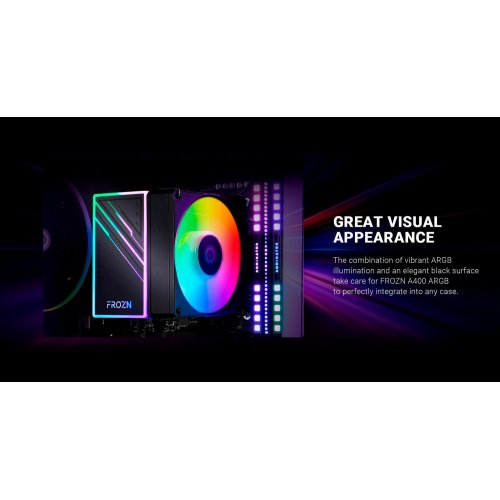 Уцінка кулер ID-Cooling FROZN A400 ARGB (FROZN A400 ARGB) (Розкрита упаковка, 848550) купити в Україні: Київ, Львів, Хмельницький, Тернопіль, Івано-Франківськ | Перевірка сумісності, низька ціна, відгуки, характеристики від TELEMART фото