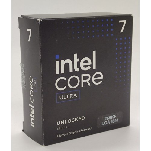 Процесор Intel Core Ultra 7 265KF 3.9(5.5)GHz 30MB s1851 Box (BX80768265KF) (Відновлено продавцем, 848551) купити в Україні: Київ, Львів, Хмельницький, Тернопіль, Івано-Франківськ | Перевірка сумісності, низька ціна, відгуки, характеристики від TELEMART фото