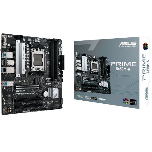 Материнская плата Asus PRIME B650M-A (sAM5, AMD B650) (Восстановлено продавцом, 848552) купить в Украине: Киев, Днепр, Харьков, Одесса  | Проверка совместимости, низкая цена, отзывы, характеристики от TELEMART фото