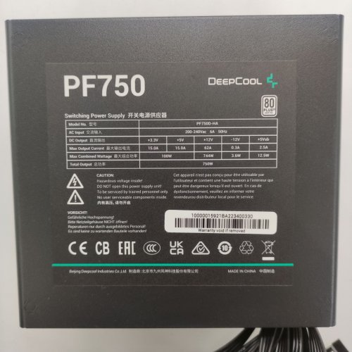 Блок питания Deepcool PF750 750W (R-PF750D-HA0B-EU) (Восстановлено продавцом, 848567) купить в Украине: Киев, Днепр, Харьков, Одесса  | Проверка совместимости, низкая цена, отзывы, характеристики от TELEMART фото