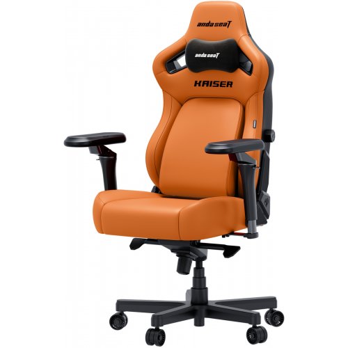 Ігрове крісло Anda Seat Kaiser 4 V2 XL (AD12YDDC-XLL-20-O-PV/C-03) Orange купити в Україні: Київ, Львів, Хмельницький, Тернопіль, Івано-Франківськ | Низька ціна, відгуки, характеристики від TELEMART фото