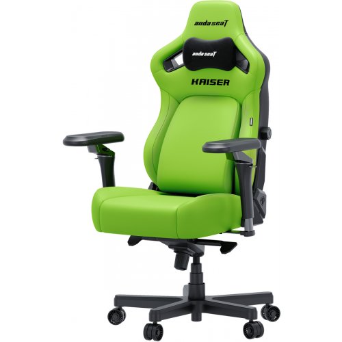 Игровое кресло Anda Seat Kaiser 4 V2 XL (AD12YDDC-XLL-20-C-PV/C-03) Cyber Green купить в Украине: Киев, Днепр, Харьков, Одесса  | Низкая цена, отзывы, характеристики от TELEMART фото