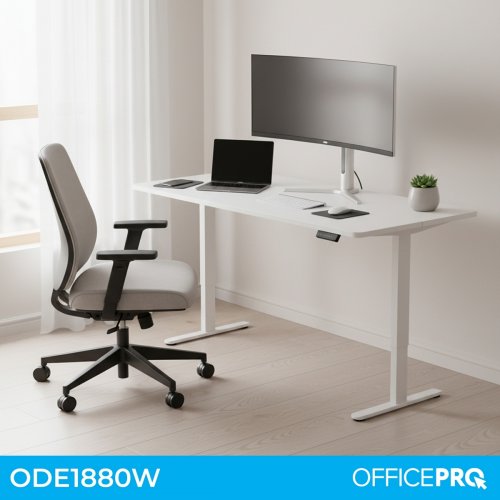 Стол с электрорегулировкой высоты OfficePro ODE1880 White купить в Украине: Киев, Днепр, Харьков, Одесса  | Низкая цена, отзывы, характеристики от TELEMART фото