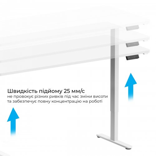 Стол с электрорегулировкой высоты OfficePro ODE1880 White купить в Украине: Киев, Днепр, Харьков, Одесса  | Низкая цена, отзывы, характеристики от TELEMART фото
