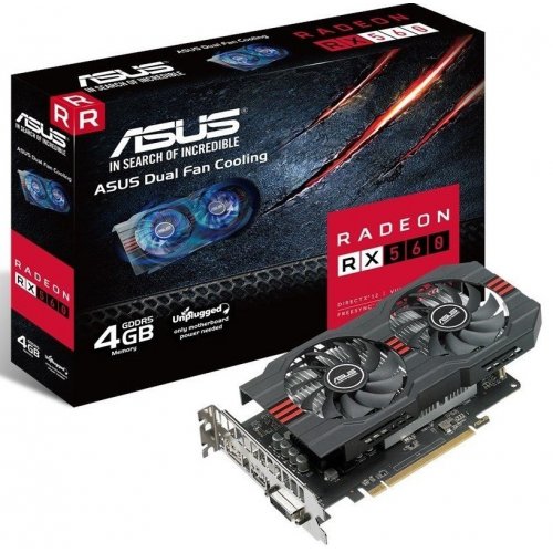 Відеокарта Asus Radeon RX 560 4096MB (RX560-4G-EVO) (Відновлено продавцем, 848639) купити в Україні: Київ, Львів, Хмельницький, Тернопіль, Івано-Франківськ | Перевірка сумісності, низька ціна, відгуки, характеристики від TELEMART фото