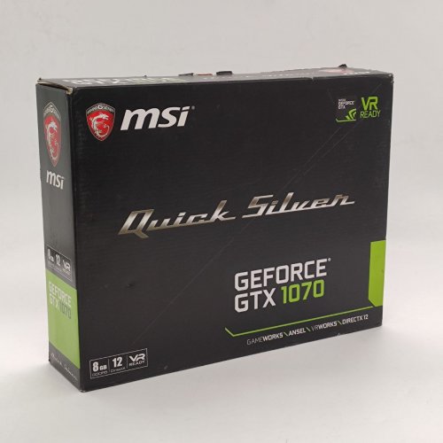 Видеокарта MSI GeForce GTX 1070 Quick Silver OC 8192MB (GTX 1070 QUICK SILVER 8G OC) (Восстановлено продавцом, 848646) купить в Украине: Киев, Днепр, Харьков, Одесса  | Проверка совместимости, низкая цена, отзывы, характеристики от TELEMART фото