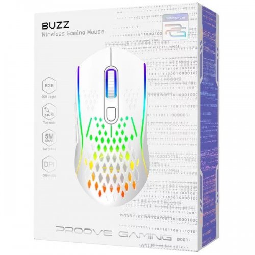 Уценка мышка Proove Gaming Buzz (WMBU00022402) White (Вскрытая упаковка, 848890) купить в Украине: Киев, Днепр, Харьков, Одесса  | Низкая цена, отзывы, характеристики от TELEMART фото