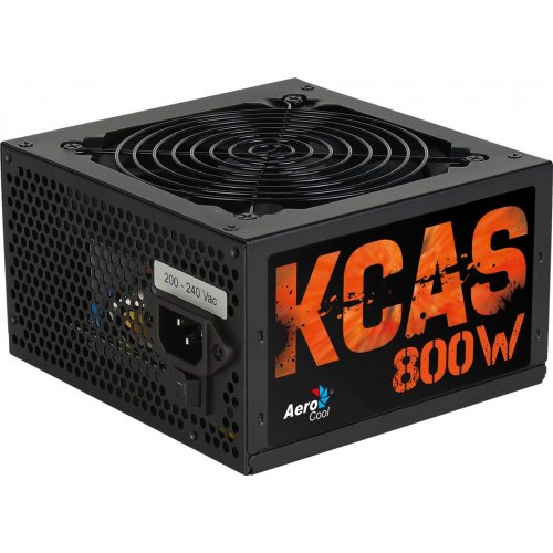 Блок живлення Aerocool KCAS PLUS 800W (KCAS-800 PLUS) (Відновлено продавцем, 848903) купити в Україні: Київ, Львів, Хмельницький, Тернопіль, Івано-Франківськ | Перевірка сумісності, низька ціна, відгуки, характеристики від TELEMART фото