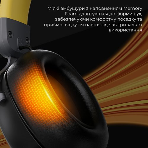 Наушники Ajazz AHM08 MAX (AHM08-MAX-BGY) Black/Yellow купить в Украине: Киев, Днепр, Харьков, Одесса  | Низкая цена, отзывы, характеристики от TELEMART фото