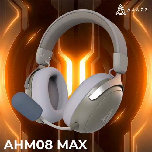 Наушники Ajazz AHM08 MAX (AHM08-MAX-GW) Grey купить в Украине: Киев, Днепр, Харьков, Одесса  | Низкая цена, отзывы, характеристики от TELEMART фото