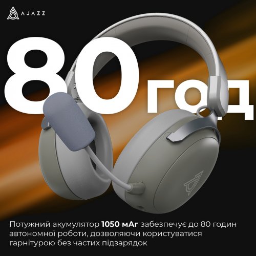 Наушники Ajazz AHM08 MAX (AHM08-MAX-GW) Grey купить в Украине: Киев, Днепр, Харьков, Одесса  | Низкая цена, отзывы, характеристики от TELEMART фото