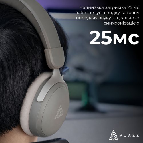 Наушники Ajazz AHM08 MAX (AHM08-MAX-GW) Grey купить в Украине: Киев, Днепр, Харьков, Одесса  | Низкая цена, отзывы, характеристики от TELEMART фото