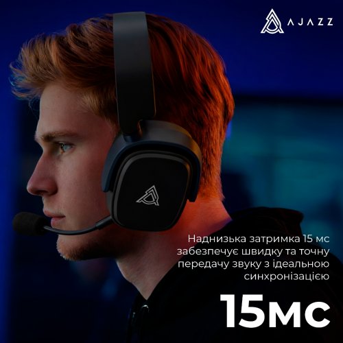Навушники Ajazz AHM09 MAX (AHM09-MAX-BGY) Black/Yellow купити в Україні: Київ, Львів, Хмельницький, Тернопіль, Івано-Франківськ | Низька ціна, відгуки, характеристики від TELEMART фото