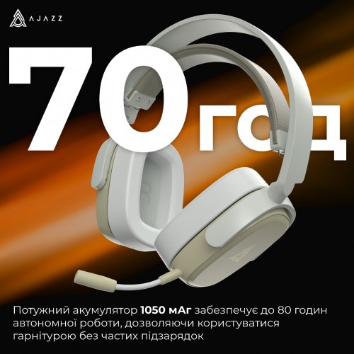 Наушники Ajazz AHM09 MAX (AHM09-MAX-GW) Grey купить в Украине: Киев, Днепр, Харьков, Одесса  | Низкая цена, отзывы, характеристики от TELEMART фото