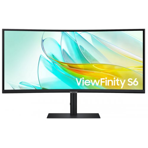 Монитор Samsung 34" ViewFinity S6 S65UC (LS34C650UAIXUA) Black купить в Украине: Киев, Днепр, Харьков, Одесса  | Низкая цена, отзывы, характеристики от TELEMART фото