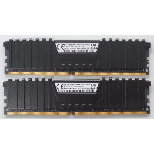 Озу Corsair DDR4 32GB (2x16GB) 3600Mhz Vengeance LPX Black (CMK32GX4M2D3600C18) (Восстановлено продавцом, 849125) купить в Украине: Киев, Днепр, Харьков, Одесса  | Проверка совместимости, низкая цена, отзывы, характеристики от TELEMART фото