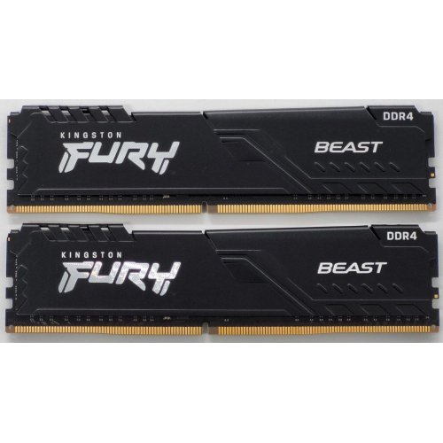 Озу Kingston DDR4 16GB (2x8GB) 3200Mhz FURY Beast Black (KF432C16BBK2/16) (Восстановлено продавцом, 849126) купить в Украине: Киев, Днепр, Харьков, Одесса  | Проверка совместимости, низкая цена, отзывы, характеристики от TELEMART фото