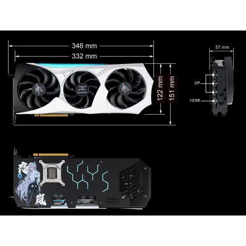 Видеокарта PowerColor Radeon RX 9070 XT Hellhound OC Reva Edition 16384MB (RX9070XT 16G-L/OC/REVA) купить в Украине: Киев, Днепр, Харьков, Одесса  | Проверка совместимости, низкая цена, отзывы, характеристики от TELEMART фото