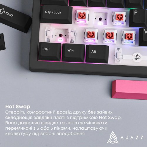 Клавіатура Ajazz AK980 Red Switch (AK980-R-BR) Black купити в Україні: Київ, Львів, Хмельницький, Тернопіль, Івано-Франківськ | Низька ціна, відгуки, характеристики від TELEMART фото
