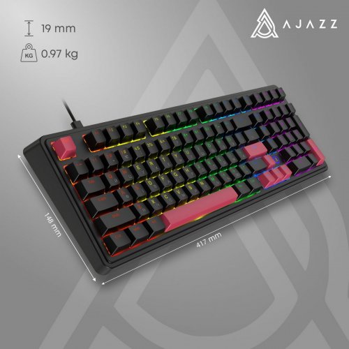 Клавіатура Ajazz AK980 Red Switch (AK980-R-BR) Black купити в Україні: Київ, Львів, Хмельницький, Тернопіль, Івано-Франківськ | Низька ціна, відгуки, характеристики від TELEMART фото