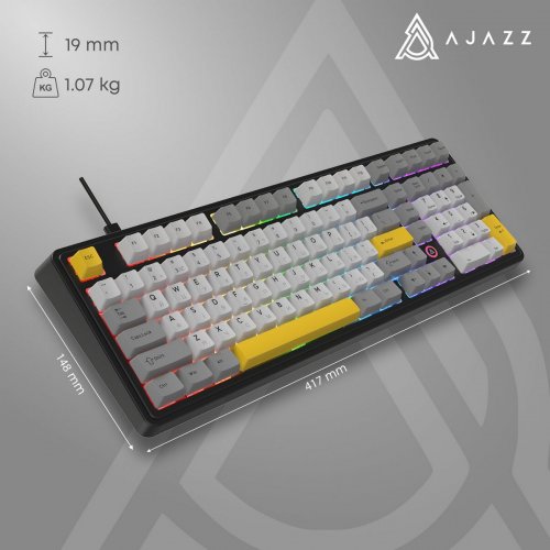 Клавіатура Ajazz AK980 MAX RGB Magnetic Switch (AK980-MAX-M-BGY) Black купити в Україні: Київ, Львів, Хмельницький, Тернопіль, Івано-Франківськ | Низька ціна, відгуки, характеристики від TELEMART фото